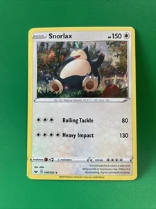 🌀 Pokemon TCG Snorlax 140/202 - Sword & Shield Cosmos Holo - HD Galaxy Swirl 🌀 - Picture 1 of 5