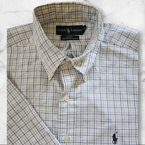 Camisa Ralph Lauren Blake L Para Hombre Manga Corta Cuadros 100% Algodón Calce Clásico - Imagen 1 de 9