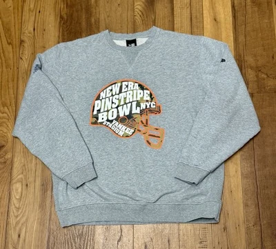 Sudadera New Era Para Hombre "Pinstripe Bowl NYC" Gris Cuello Redondo/Talla: XXXL Foto 1 de 4