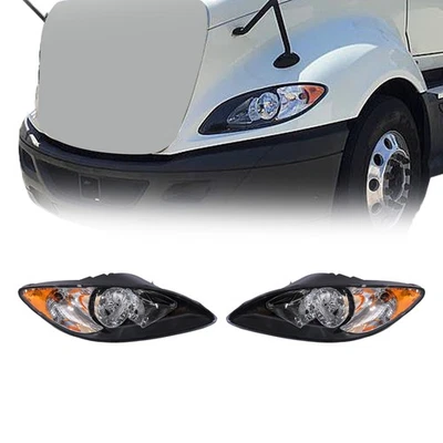 Black Housing Projector For 2008-2016 International ProStar Headlights Pairs L&R - Изображение 1 из 4
