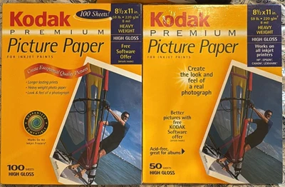 Kodak Premium Photo Paper High Gloss 8.5"x11" 150ct New Sealed - Image 1 of 3