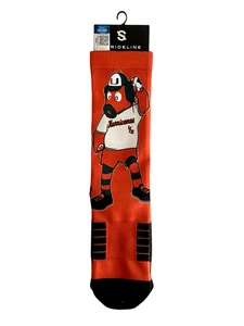 Strideline UM Miami Hurricanes Maskottchen Maniac Premium Strick Crew Socken orange M/L - Bild 1 von 4