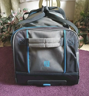 FUL Rolling Duffle 22”x12”x12” Carry On Gym Bag 2 Wheel Telescope Handle NICE - Image 1 of 4