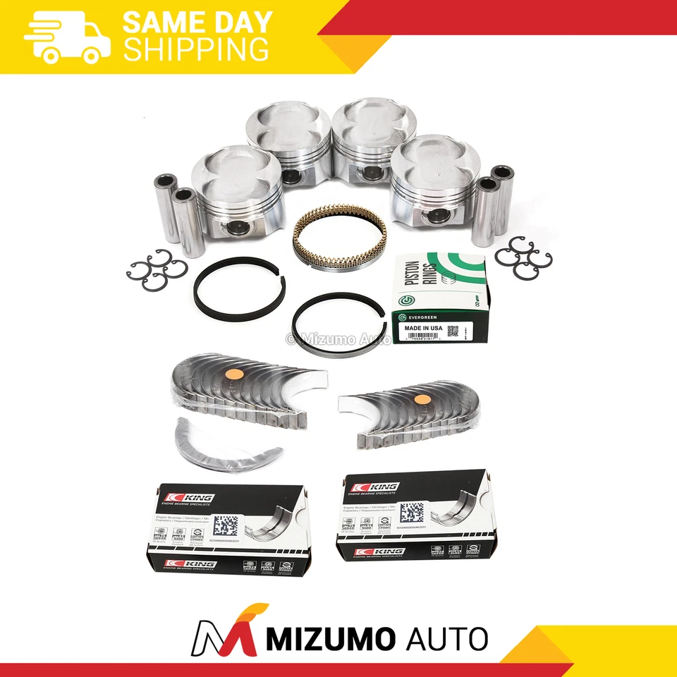 Rodamientos de varilla principal de pistones aptos para 98-01 Chevrolet Metro Suzuki Swift 1.3 SOHC 16V Foto 1 de 4