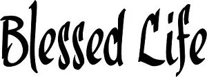 BLESSED LIFE 5.5" X 36" Decal Sticker Car decals GOD Christian JESUS Religion - Foto 1 di 2