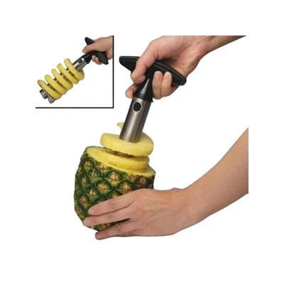 Edelstahl Ananasschneider Ananas Entkerner Schäler Ananasteiler Zerkleinerer - Bild 1 von 2