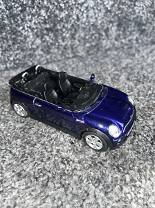 Mini Cooper S cabrio blue cabriolet 1/24 1 24 WELLY Roof Missing - Picture 1 of 7