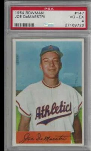 1954 Bowman #147 Joe Demaestri PSA 4 Athletisch Zentriert; Aussehen Much Nicer - Picture 1 of 2