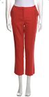 Diane Von Furstenberg Capri Pants Women 8 Red Stretch Crepe Cropped