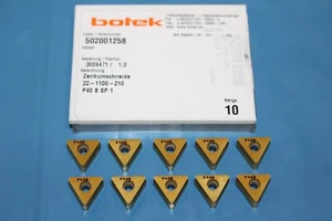 10 piastre di perforazione Botek 502001258 piastre di tornitura piastre di taglio reversibili 22-1100-210 - Foto 1 di 6