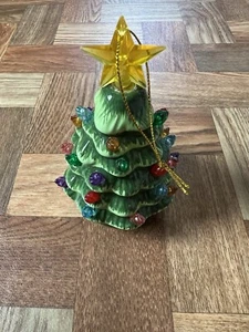 Mr Christmas Mini Ceramic Christmas Tree Light Up Ornament Timer WORKS - Picture 1 of 7