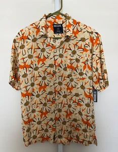 Camisa de manga corta súper masiva para hombre mediana con estampado de margaritas rayón ligero - Imagen 1 de 6