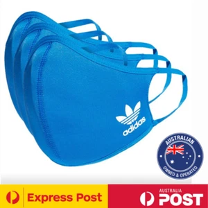ADIDAS FACE MASK / COVERS 3-PACK M/L BLUEBIRD - Brand New Genuine Stock - Picture 1 of 11
