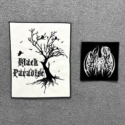2x Black Paradise Patches Heavy Metal Rock Band Embroidered NOT iron on - Image 1 of 4