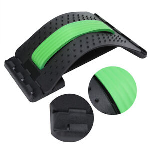 (Black Green)Back Massage Stretcher Pain Relief Lumbar Spine Stretcher ROL