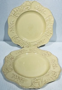 Lotto di 2 ~ JC PENNEY HOME COLLECTION ISABELLA PIATTO GIALLO 11 5/8" - Foto 1 di 9