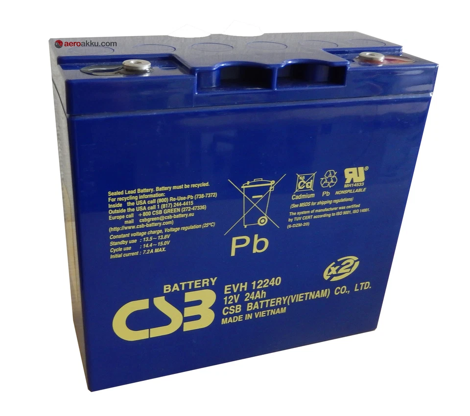 PC680 Hitachi CSB EVH 12240 AGM Akku 12V 24Ah wie Odyssey PC680 Genesis 12EP16