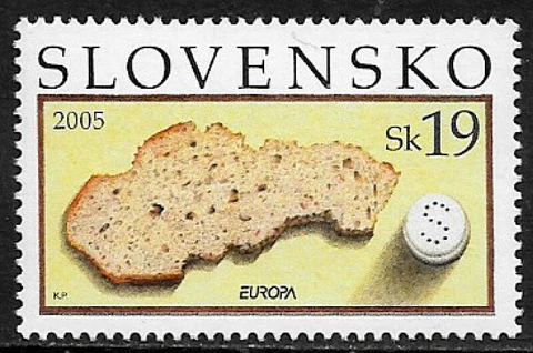 Slovakia #478 MNH Stamp - Europa - Bread Shaped like the Czech Rep Cover