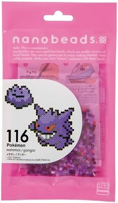 116 Cuentas Metamon/Gengar Pokemon Nanocuentas Tamaño Mini Fusible Kawada Foto 1 de 3
