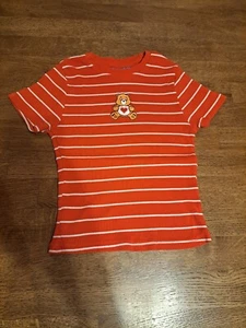 Care Bears Girls Childrens Size S Red Stripped Shirt Top T- Shirt Tenderheart  - Picture 1 of 6