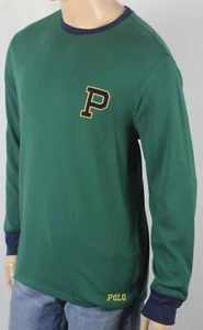 Polo Ralph Lauren Green Crewneck Waffle Thermal Sleep Shirt Big P NWT - Picture 1 of 1