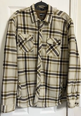 Chaqueta a Cuadros Para Hombres O'Neill CREMA BRONCEADO TALLA XL Chaqueta Forrada Sherpa Foto 1 de 4