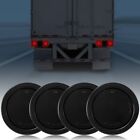 4pc Smoked Lens 4" Round 12-LED RED Brake Stop Run Turn Tail Light Truck Trailer