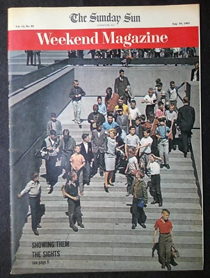 Sunday Sun (Vancouver) WEEKEND Magazine Aug 10,1963 Cassius Clay Gregory Clark - Image 1 of 3