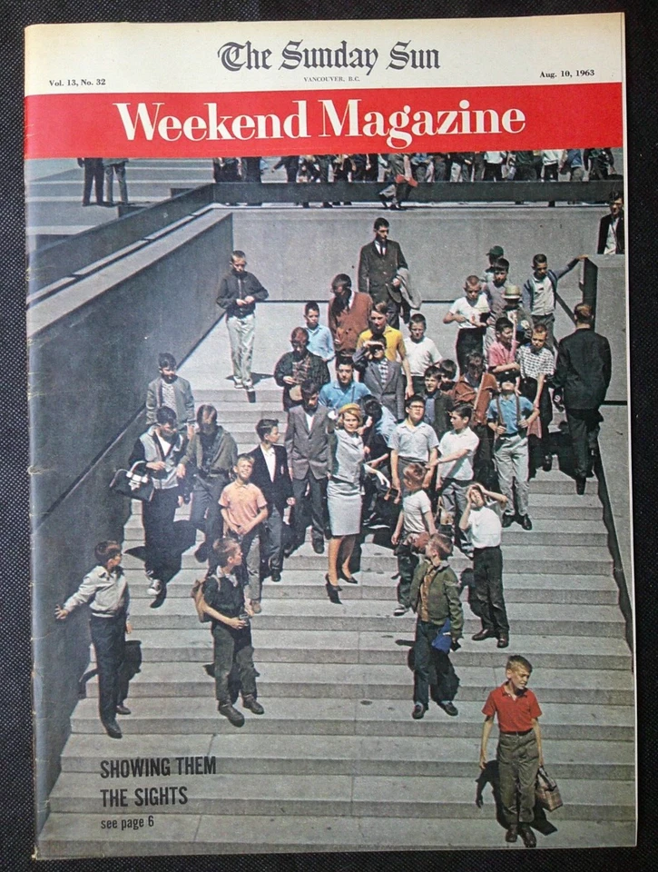 Sunday Sun (Vancouver) WEEKEND Magazine Aug 10,1963 Cassius Clay Gregory Clark - Image 1 of 3