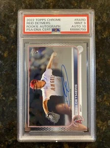 2022 Topps Chrome REID DETMERS Rookie Auto #RARD PSA MINT 9/AUTO 10 RC! - Picture 1 of 3