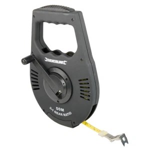 Geared Surveyors Tape 50m / 165ft x 12mm - Silverline - 635329 - Picture 1 of 2