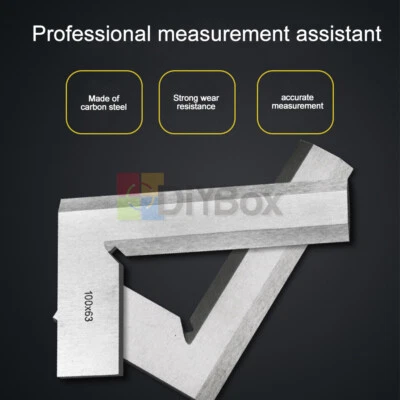 90 Degree Flat Edge Try Square Right Angle Square L-shaped Carpenter's Ruler - Image 1 of 4