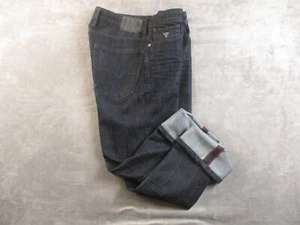 Guess Jeans Men 32x30 Black Slim Straight Leg Denim Stretch (Actual 34x27) - Picture 1 of 23