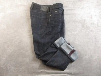 Guess Jeans Men 32x30 Black Slim Straight Leg Denim Stretch (Actual 34x27) - Image 1 of 4
