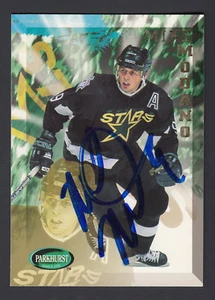 Mike Modano Hand Signed 1995-96 Parkhurst Hockey Card #55 Dallas Stars COA - Picture 1 of 2