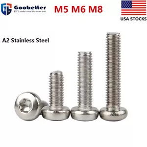 Tornillos Torx M5 M6 M8 A2 Acero Inoxidable Estrella Torx Cabeza Pan Máquina Tornillos - Imagen 1 de 35