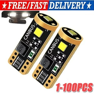 T10 LED License Plate Light Bulbs 6000K Super Bright White 168 2825 194 - Picture 1 of 5