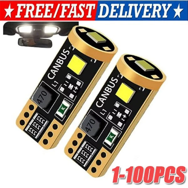 T10 LED License Plate Light Bulbs 6000K Super Bright White 168 2825 194 - Image 1 of 4