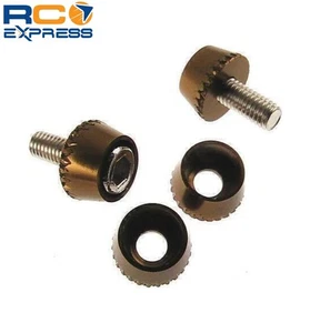 Hot Racing Gunmetal Aluminum 3mm Conical Washers (4) CW38401 - Picture 1 of 2