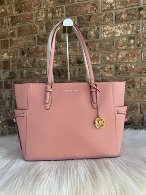 Michael Kors Womens Lady Large Primrose Leather Drawstring Travel Tote Bag Purse - Image 1 of 4