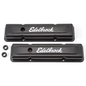 Edelbrock 4443 Signature Series Valve Covers for Chevrolet 262-400 '59-86 - Picture 1 of 1