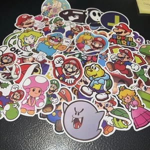 Waterproof Vinyl Stickers Nintendo Super Mario Luggage Phone Laptop Random 10pcs - Picture 1 of 4
