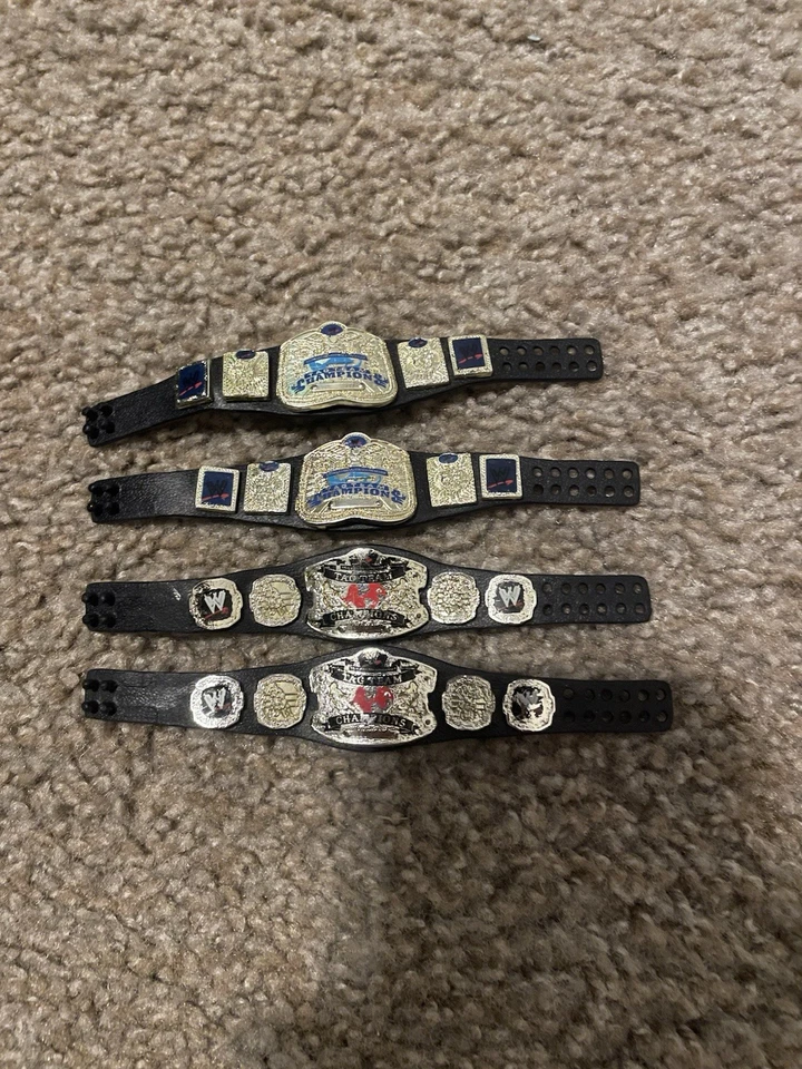 WWE Elite Ruthless Aggression WWE World Tag Team Championship Titles Silver Rare - Image 1 of 4