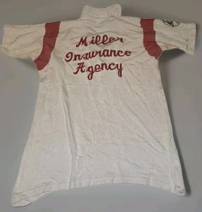 1940er 50er 60er Jahre Durene Sport Trikot Schriftzug Wilson Uniform Faded Polo - Bild 1 von 10