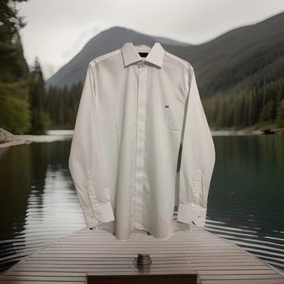 Camicia Elegante da Uomo PROPER CLOTH - Thomas Mason Twill Bianco Custom-Made - Immagine 1 di 4