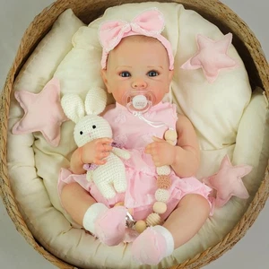 Reborn Baby Puppen Silikon Ganzkörper 20 Zoll Wasserdicht Realistisch Neugeborenes Baby - Bild 1 von 9