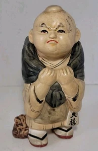 Vintage Kriess Japan Angry Budai Japanese Man Figurine Collectible Asian - Picture 1 of 14