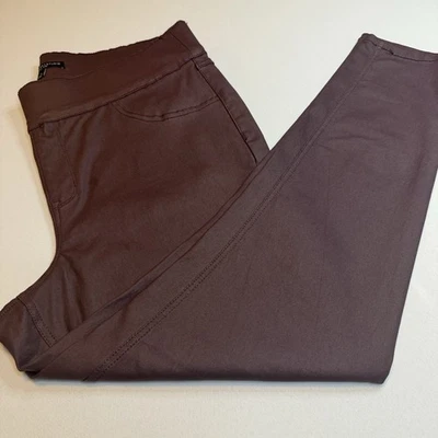 Pantalones Legging Signature Studio Para Mujer Borgoña Moda Cuero Sintético Talla 1X # Foto 1 de 4