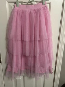 American Girl x Something Navy Pink Tiers Of Joy Tulle Skort Size Small 7/8 - Picture 1 of 3