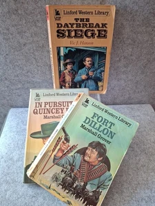 3 Linford Western Library Cowboy Books Large Print Ex Library Books See Photos - Picture 1 of 16